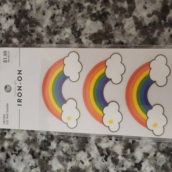 Iron ons variety pack flag bling, disney,rainbow x3, earth - Picture 5 of 5